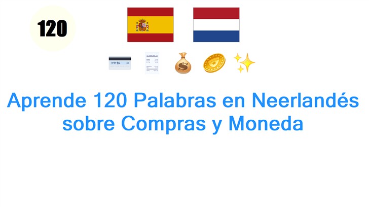 Aprende 120 Palabras en Neerlandés sobre Compras y Moneda